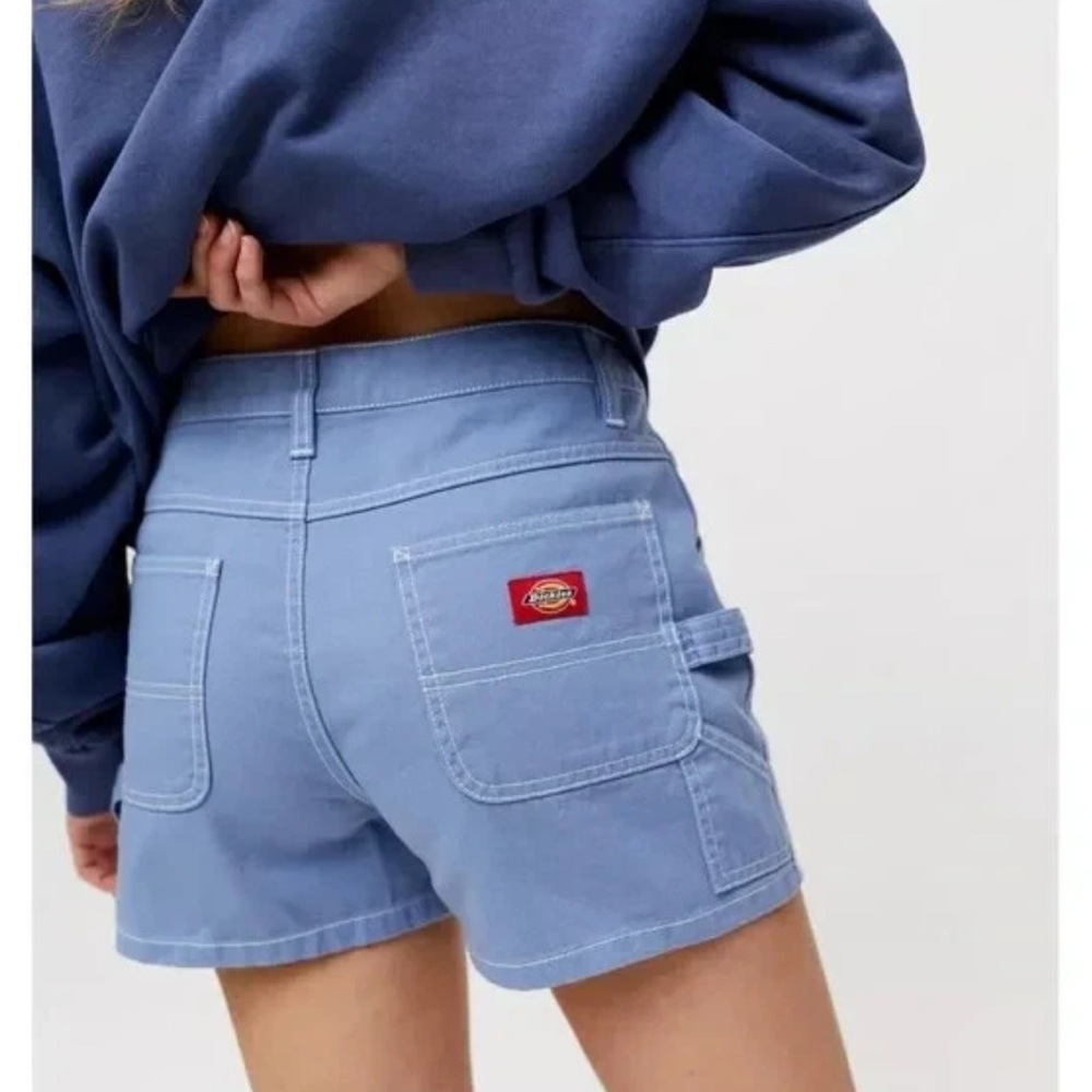 Dickies women Durable Twill Carpenter Shorts Chambray Blue 3" inseam